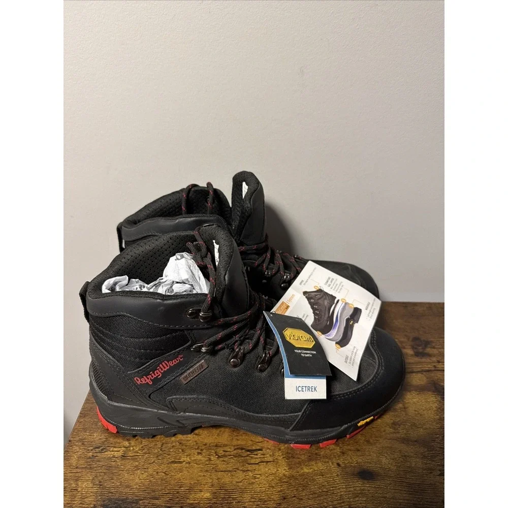 NEW RefrigiWear Black Widow COMPOSITE TOE Waterproof 1136CR‎ Work Boots Sz 9.5